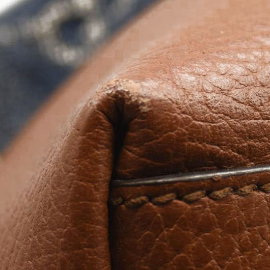 GUCCI New Denim GG Monogram Medium Ophidia Shopping Tote Blue Tea Cuir