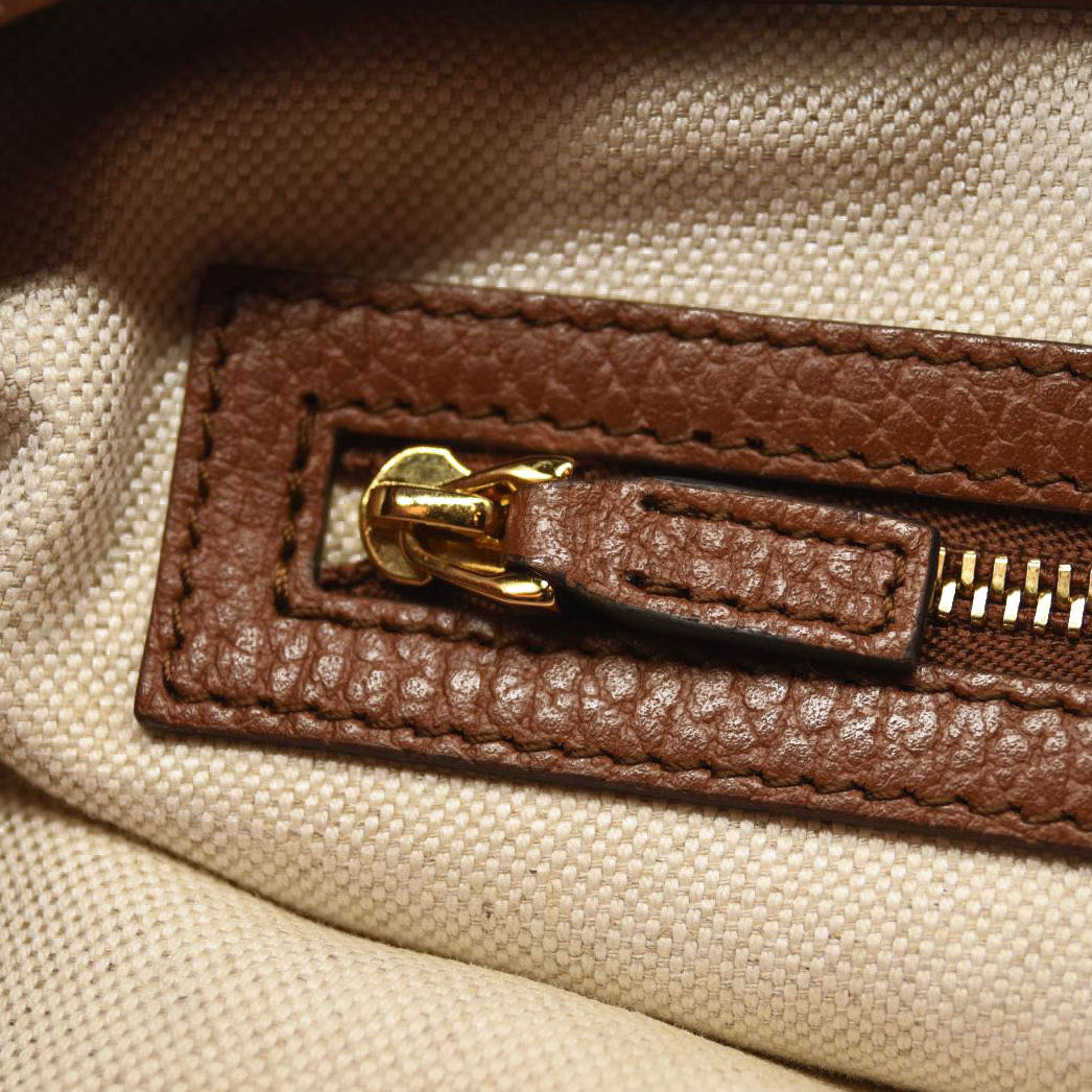 GUCCI New Denim GG Monogram Medium Ophidia Shopping Tote Blue Tea Cuir