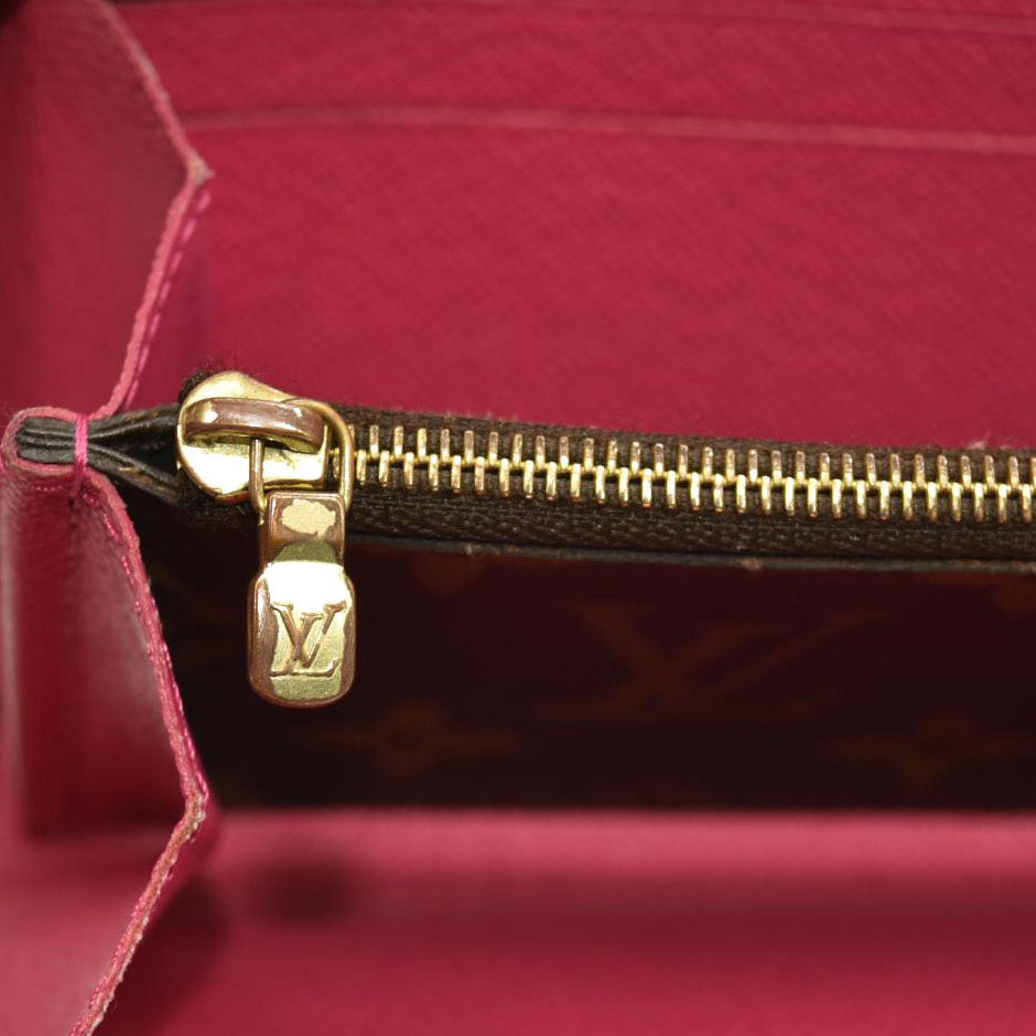 Louis Vuitton  Monogram Clemence Wallet Fuchsia GI0196