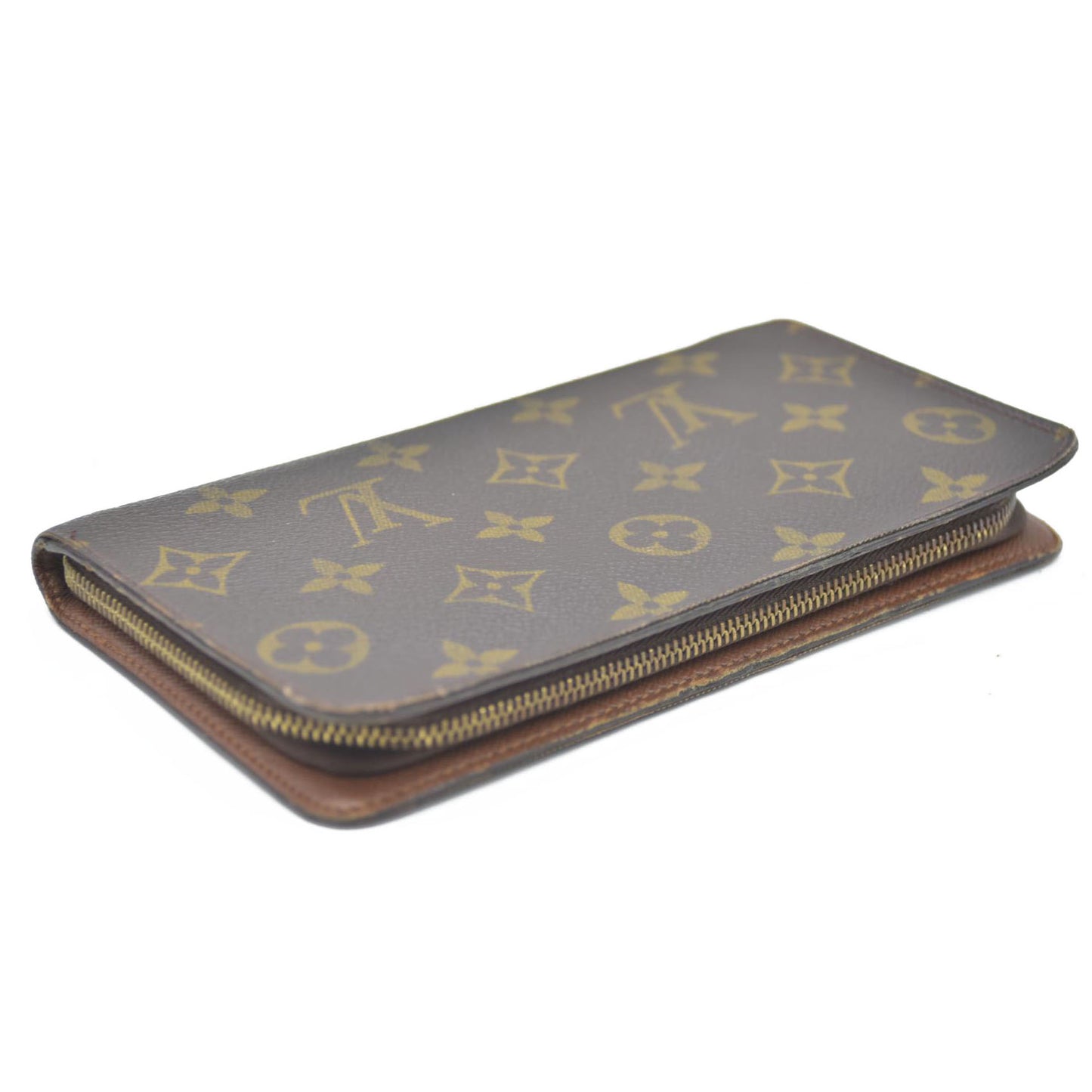 Louis Vuitton Monogram Porte Monnaie Zippy Long Wallet Brown TH0092