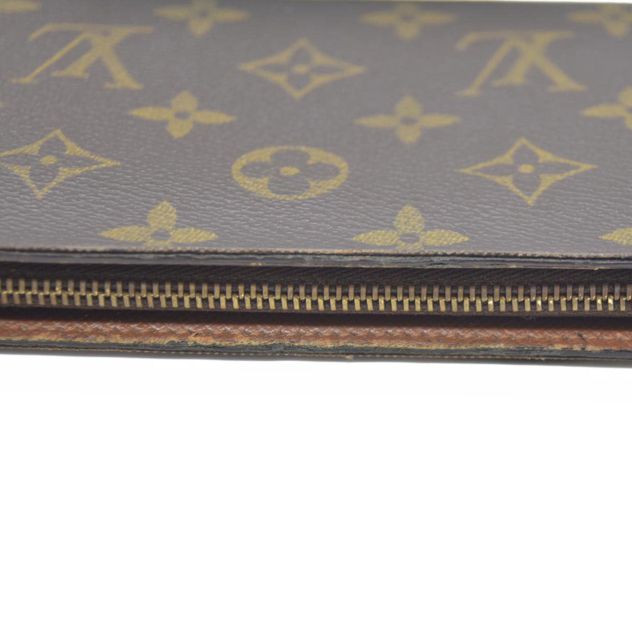 Louis Vuitton Monogram Porte Monnaie Zippy Long Wallet Brown TH0092