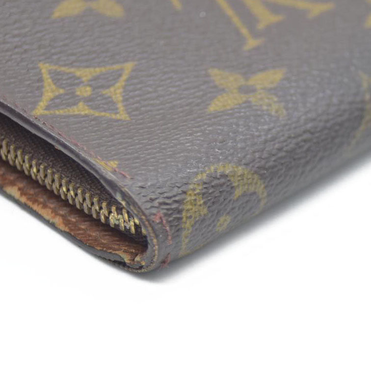 Louis Vuitton Monogram Porte Monnaie Zippy Long Wallet Brown TH0092