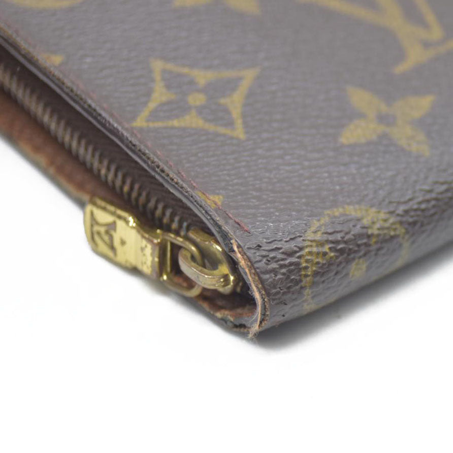 Louis Vuitton Monogram Porte Monnaie Zippy Long Wallet Brown TH0092