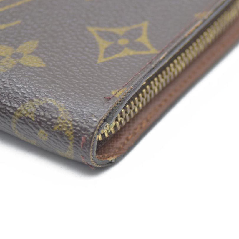 Louis Vuitton Monogram Porte Monnaie Zippy Long Wallet Brown TH0092