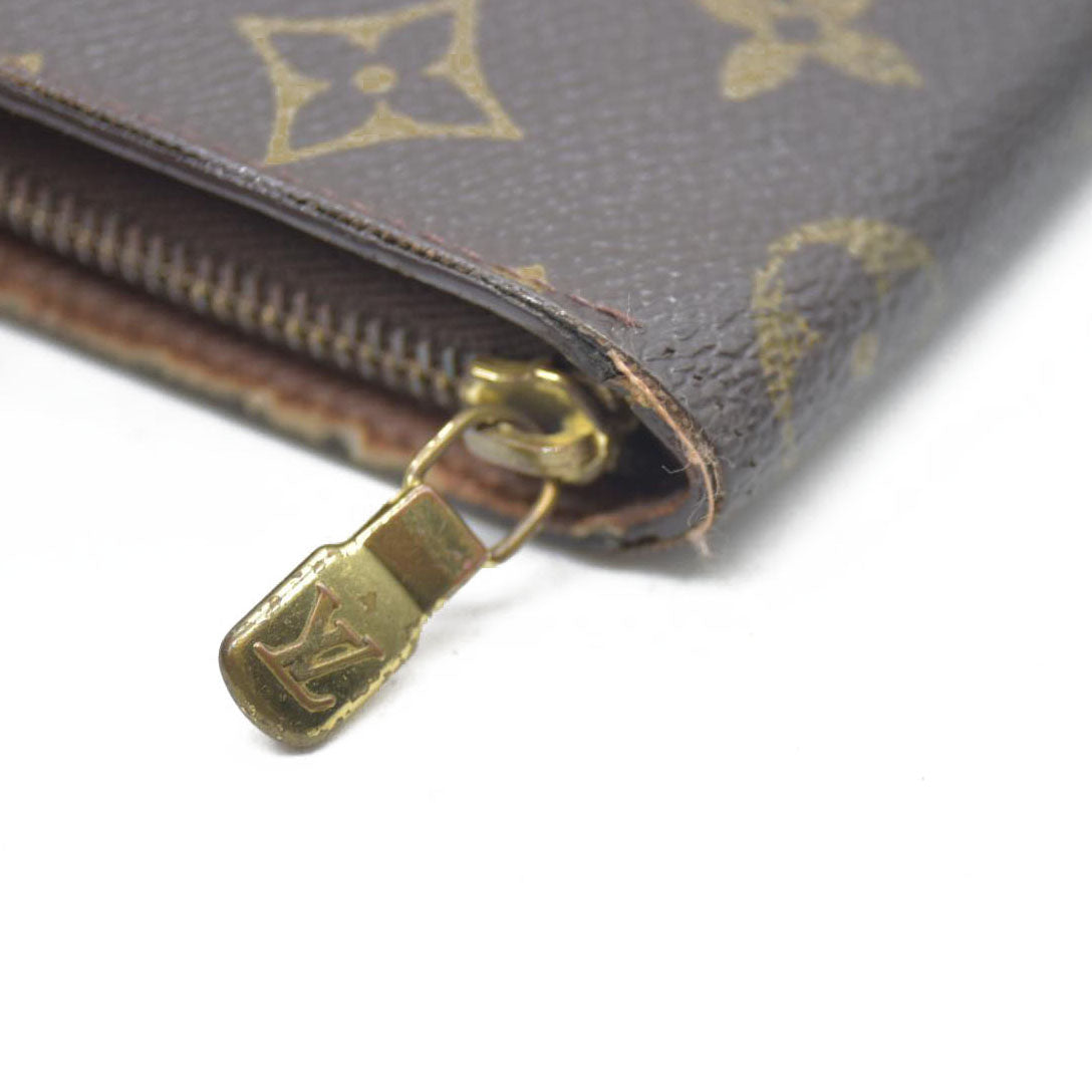 Louis Vuitton Monogram Porte Monnaie Zippy Long Wallet Brown TH0092