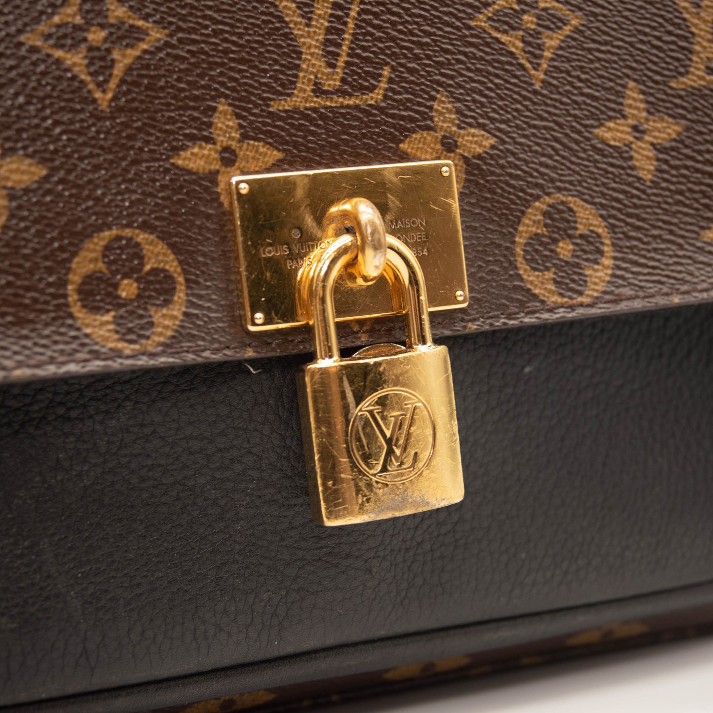 Louis Vuitton Monogram Marignan Black Shoulder Bag