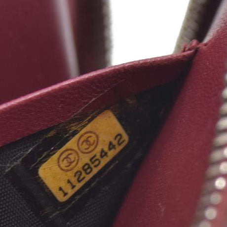 Chanel Long Quilted Charm Wallet CC Navy Blue