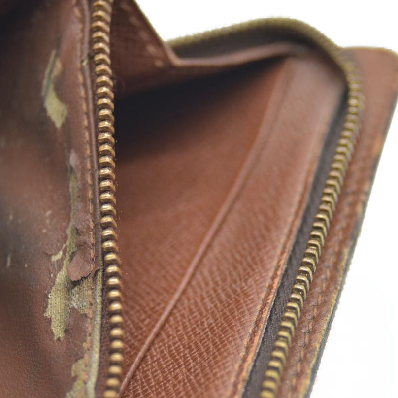 Louis Vuitton Monogram Porte Monnaie Zippy Long Wallet Brown TH0092