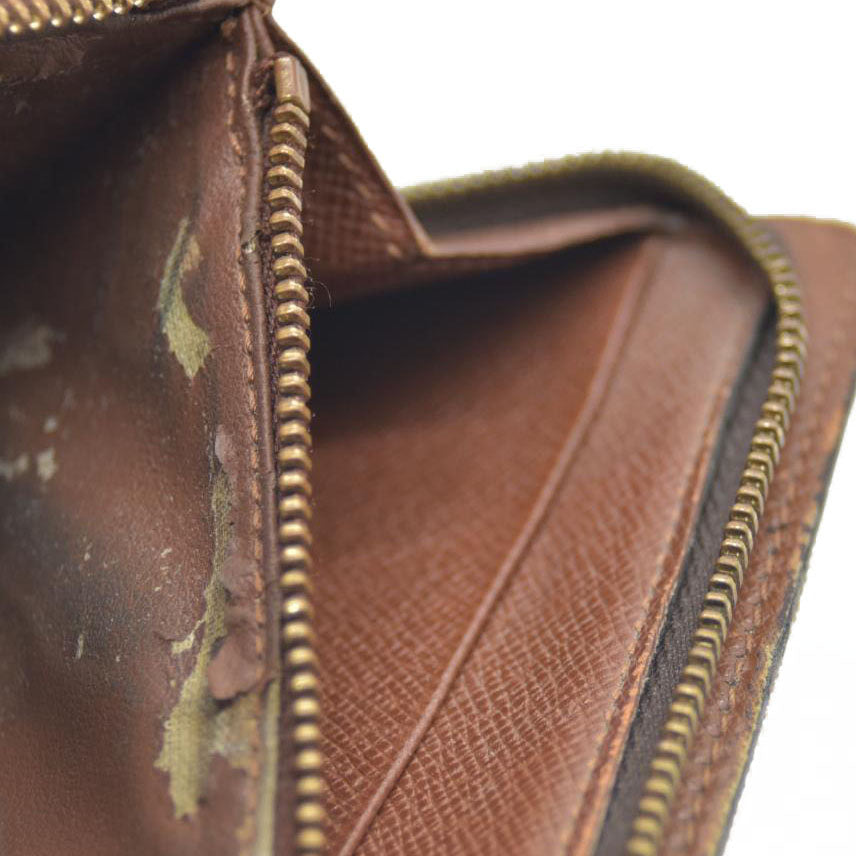 Louis Vuitton Monogram Porte Monnaie Zippy Long Wallet Brown TH0092