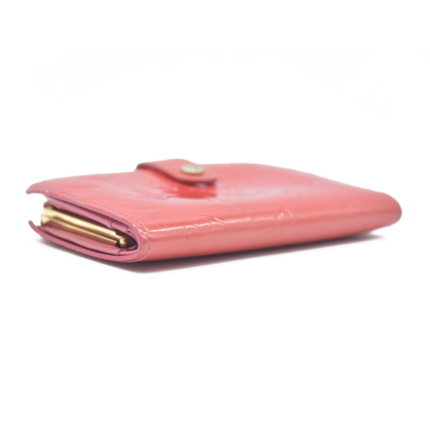 $935 Louis Vuitton Vernis French Purse Wallet Pink Viennois MI1005