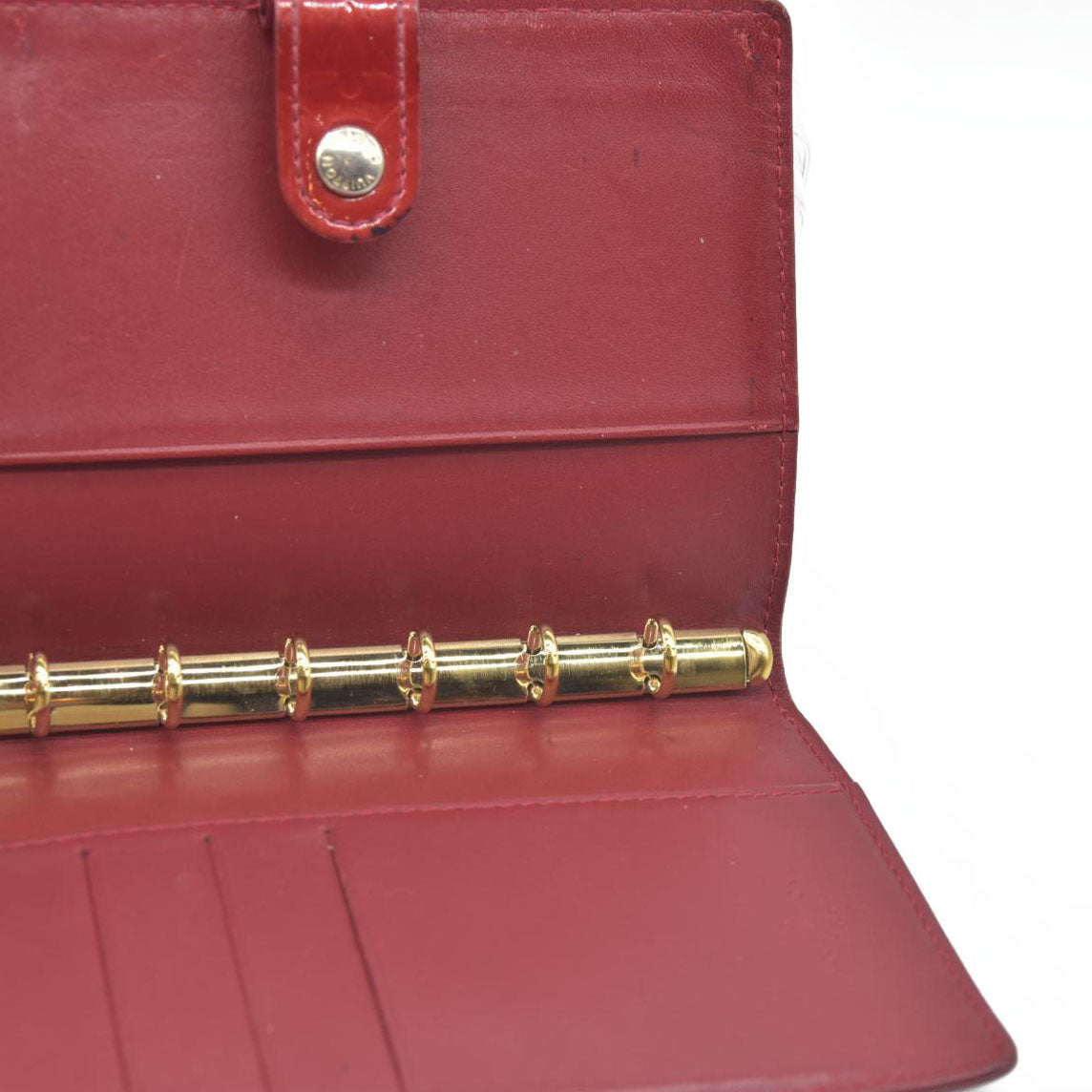 $465 Louis Vuitton  Vernis Small Ring Agenda Cover Pomme D'Amour