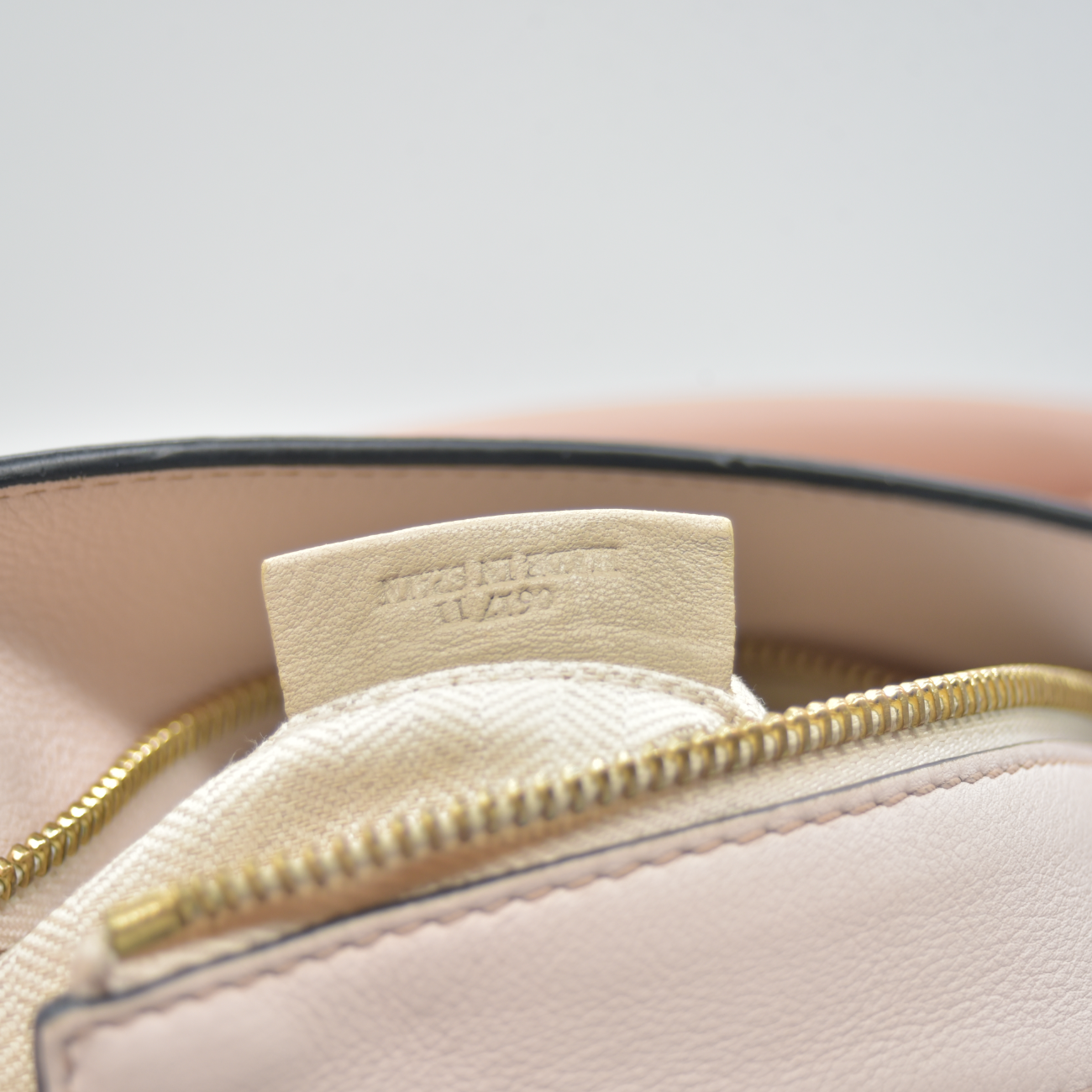 $3850 2017 Loewe Calfskin Suede Small Puzzle Bag Blush