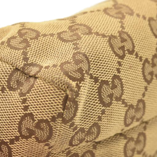 USED GUCCI Monogram Small Balthus Cosmetic Case Beige Green