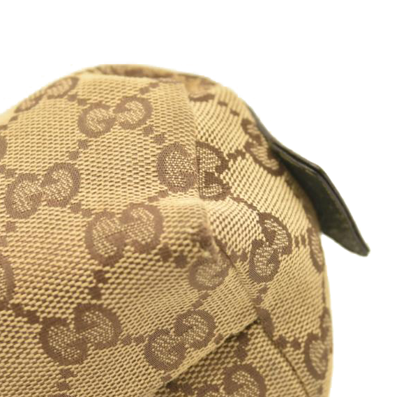 USED GUCCI Monogram Small Balthus Cosmetic Case Beige Green