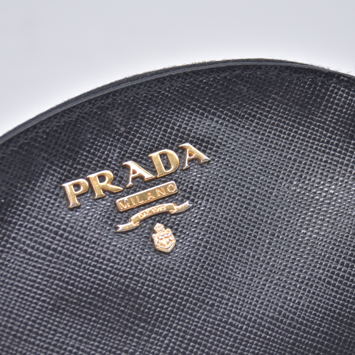 $680 PRADA Saffiano Leather Coin Purse Wallet Black 10021026