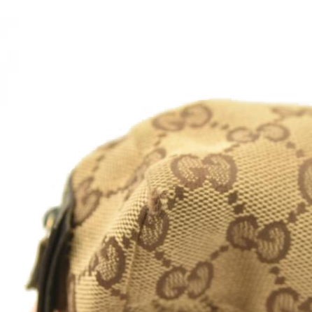 USED GUCCI Monogram Small Balthus Cosmetic Case Beige Green