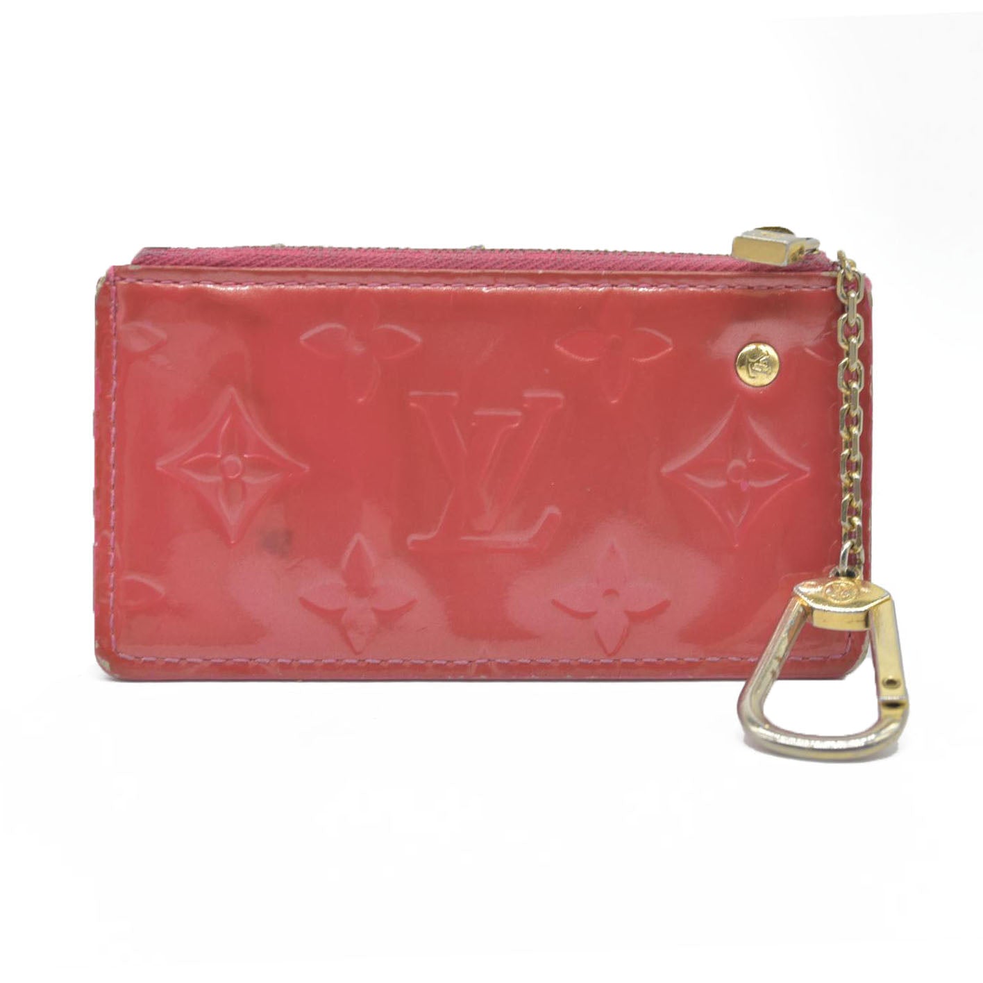 Louis Vuitton Monogram Vernis Pochette Cles Wallet Coin Purse