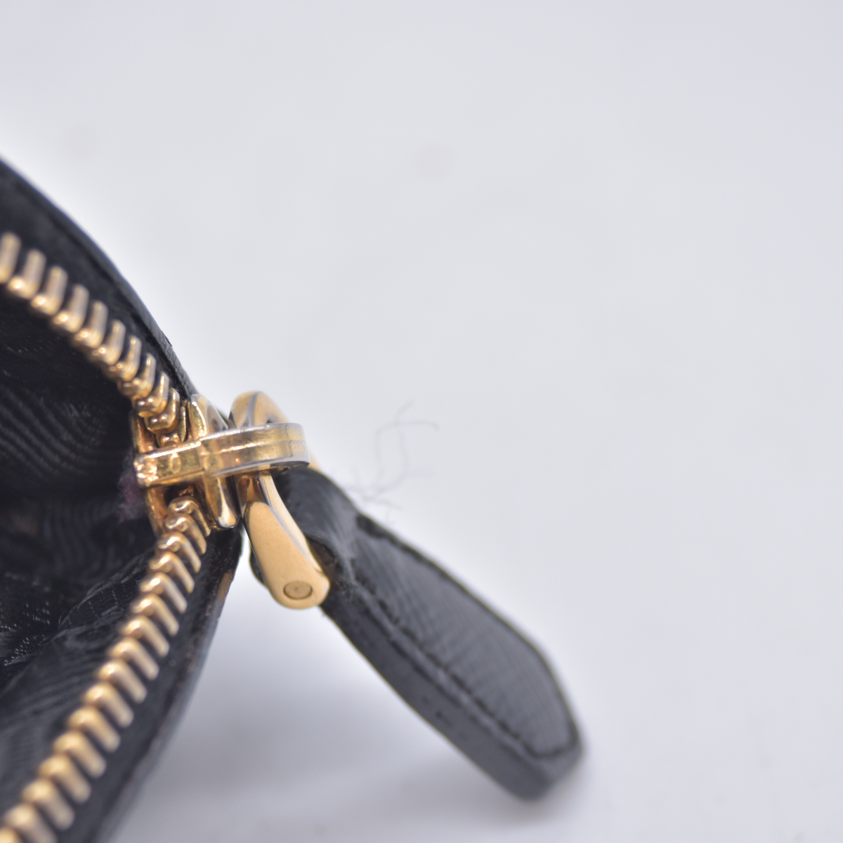 $680 PRADA Saffiano Leather Coin Purse Wallet Black 10021026