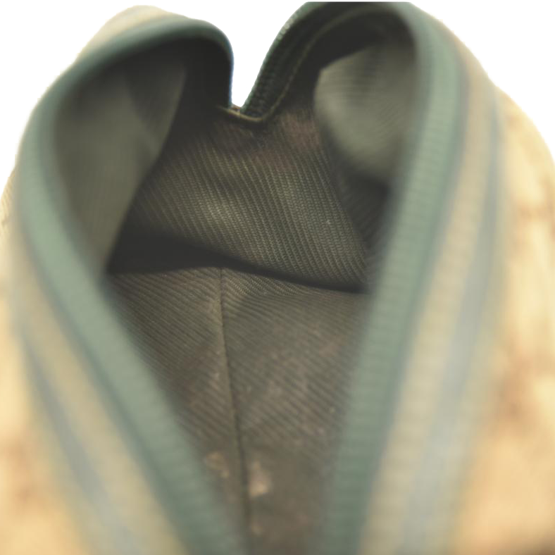 USED GUCCI Monogram Small Balthus Cosmetic Case Beige Green