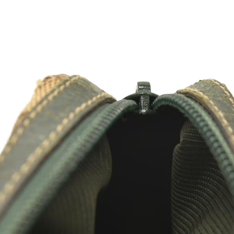 USED GUCCI Monogram Small Balthus Cosmetic Case Beige Green