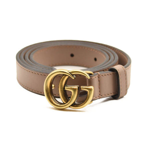 GUCCI Calfskin Double G 20mm Belt 85 34 Porcelain Rose