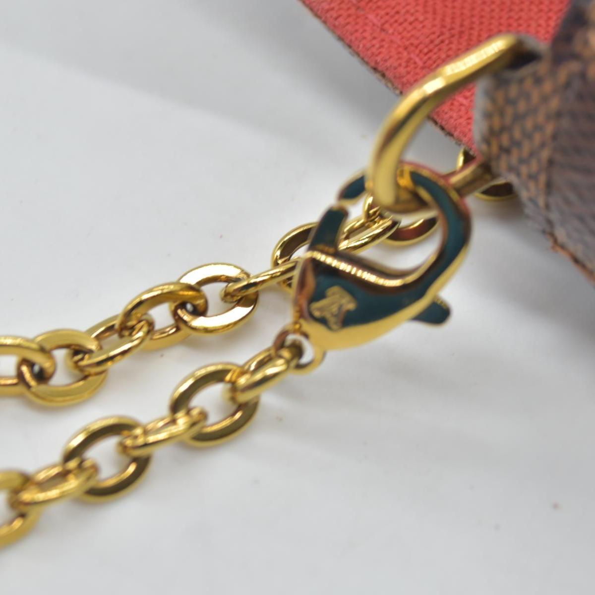 $1580 2018 Louis Vuitton Damier Ebene Pochette Felicie Chain Wallet MI1128