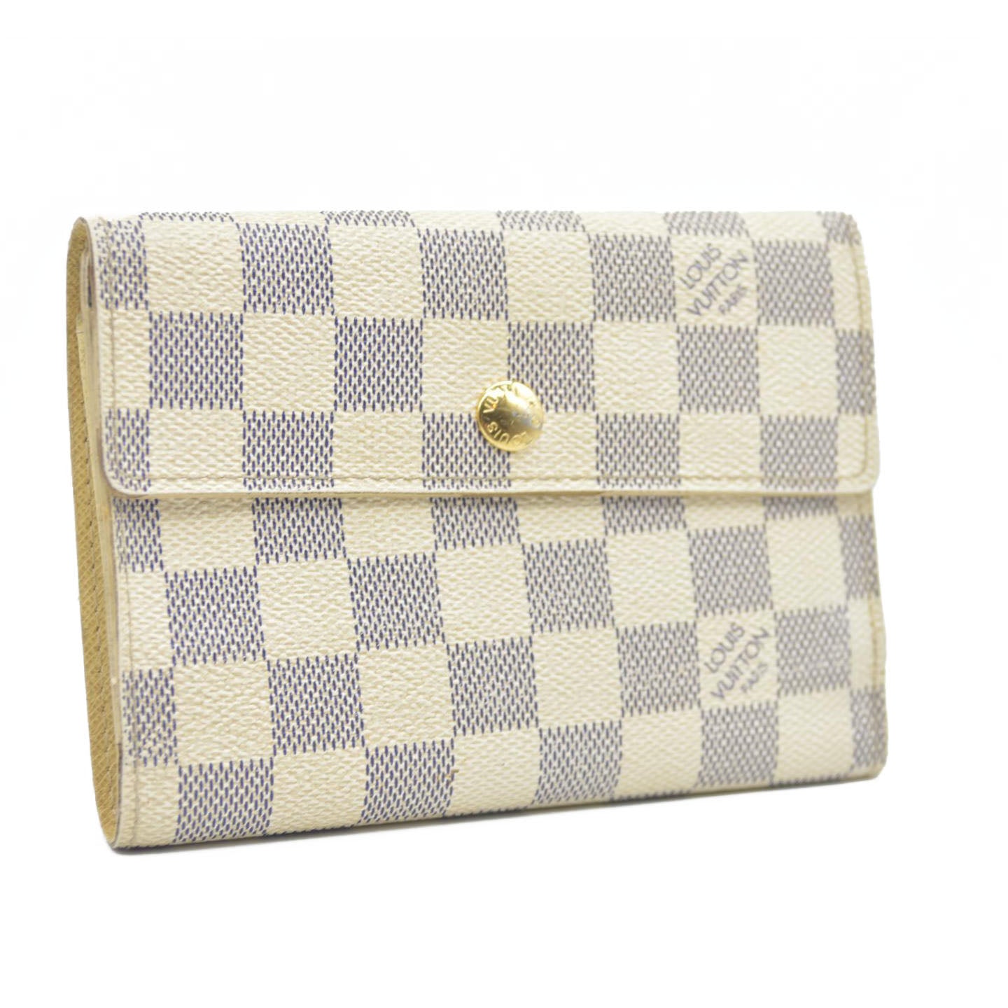 $610 Louis Vuitton Damier Azur Alexandra Trifold Wallet CA3008
