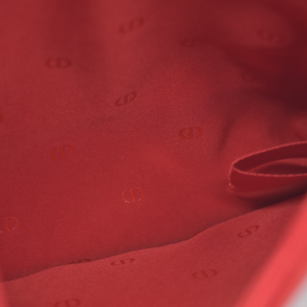 Dior Beauty GWP Red Patent Trousse Pouch – Embossed CD Logo 2