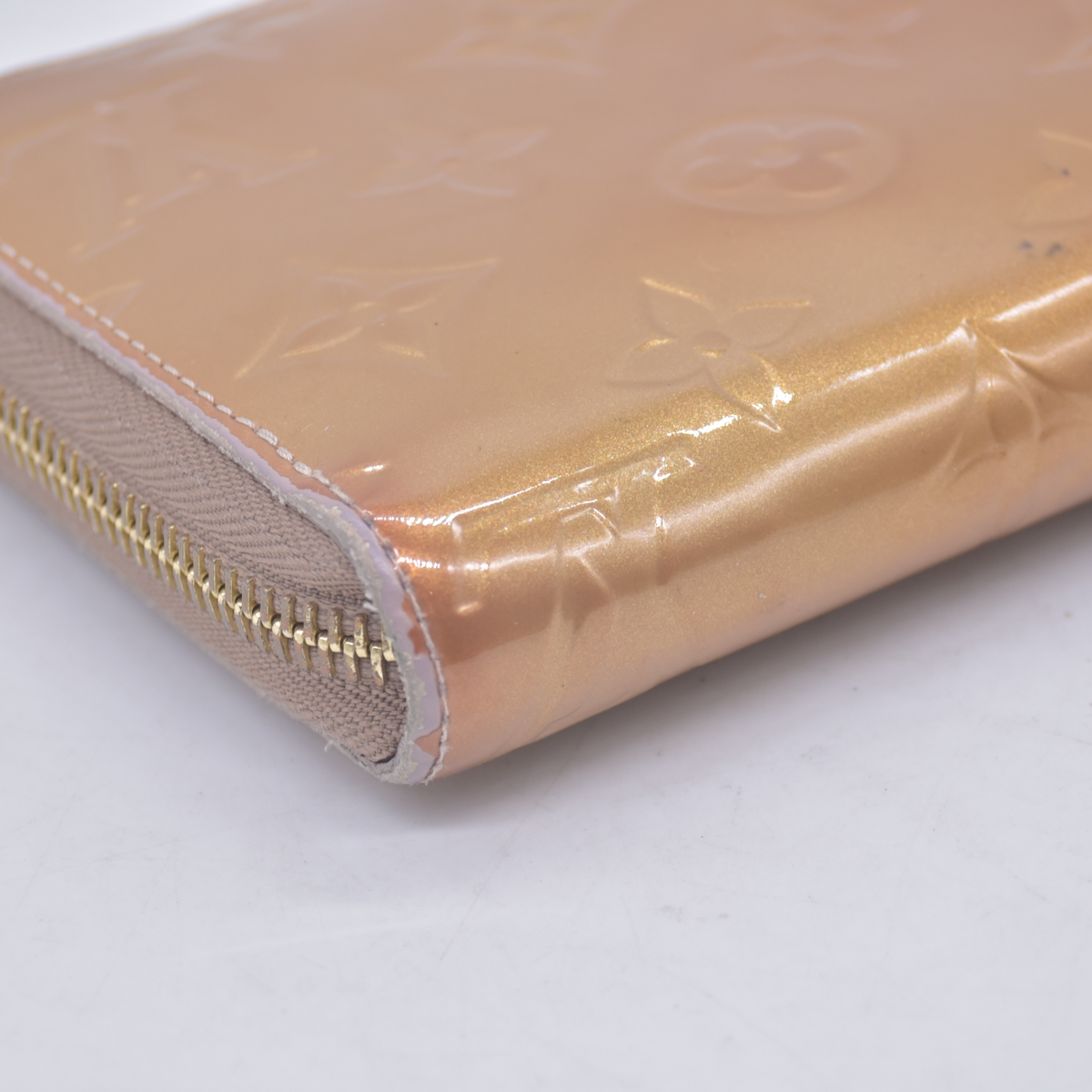 $970 2012 Louis Vuitton Monogram Vernis Zippy Zip Around Long Wallet CA2152 10021027