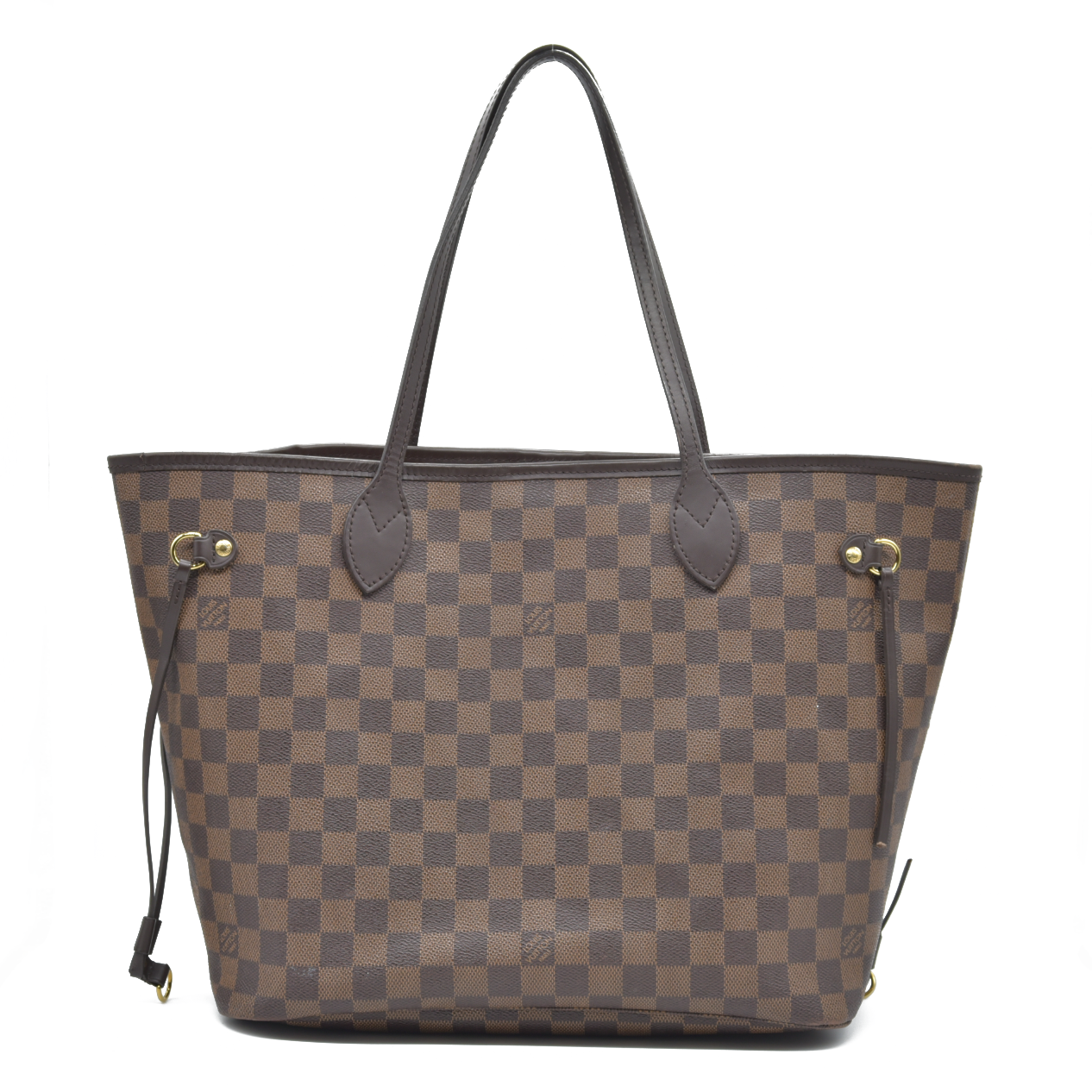 $2170 Louis Vuitton  Damier Ebene Neo Neverfull MM Rose Ballerine 2020 SD0270