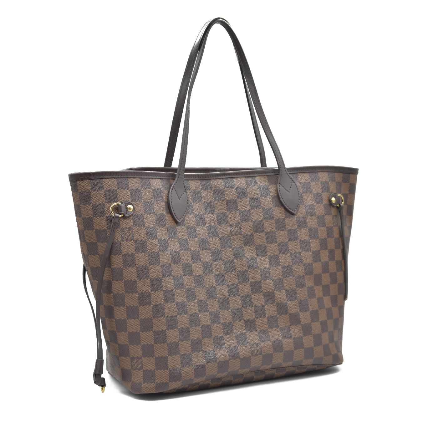 $2170 Louis Vuitton  Damier Ebene Neo Neverfull MM Rose Ballerine 2020 SD0270