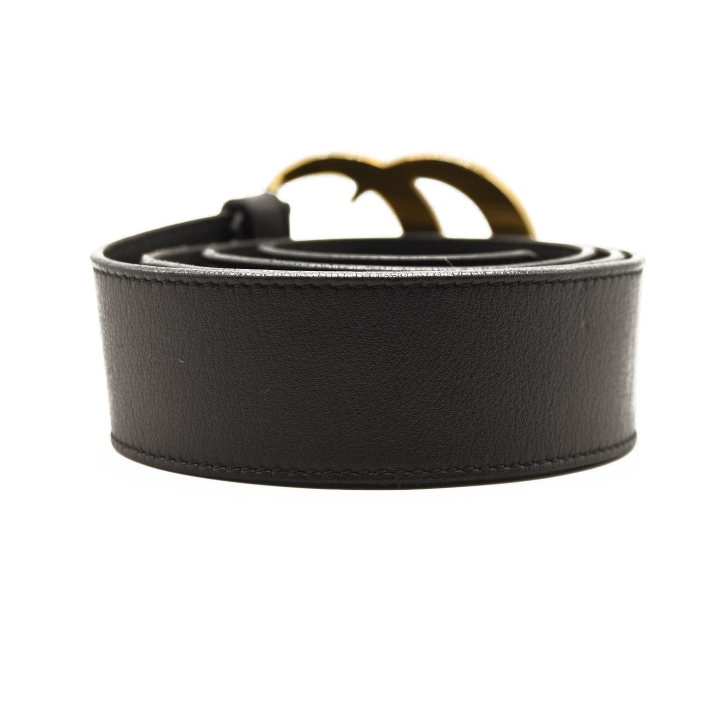 GUCCI Calfskin Double G 40mm Belt 85 34 Black