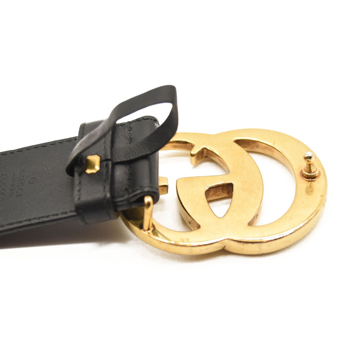 GUCCI Calfskin Double G 40mm Belt 85 34 Black