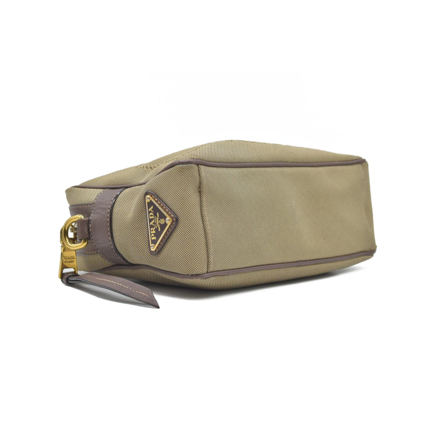 $1650 Prada Jacquard Logo Camera Bag Corda Bruciato