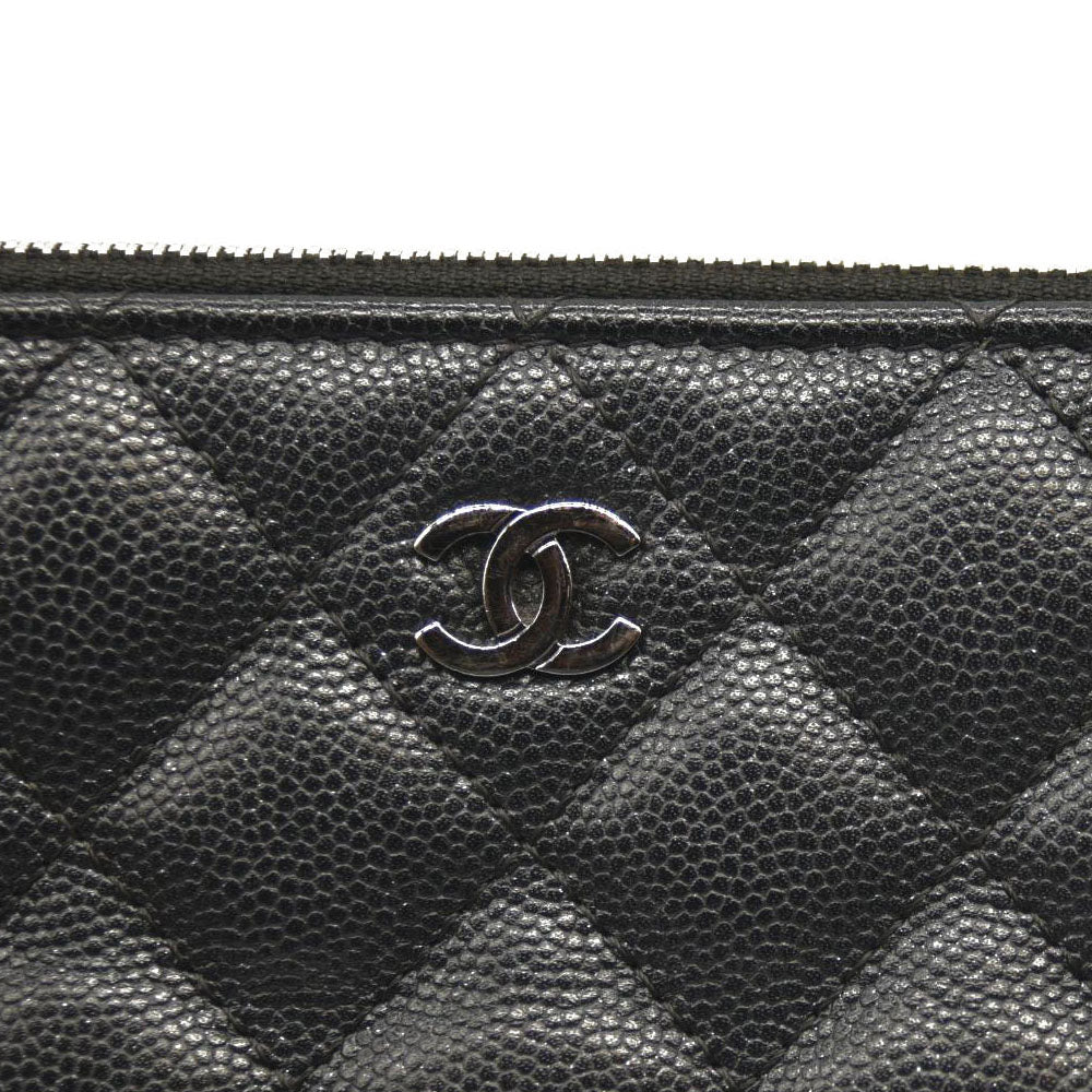 CHANEL  Caviar Quilted Small Clutch With Chain Black 25*