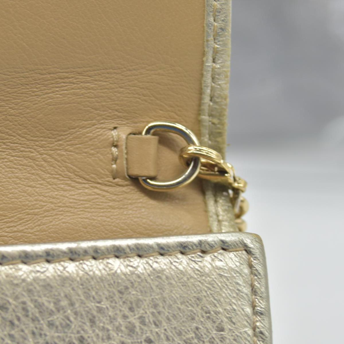 $795 Jimmy Choo Metallic Star Studded Wallet on Chain