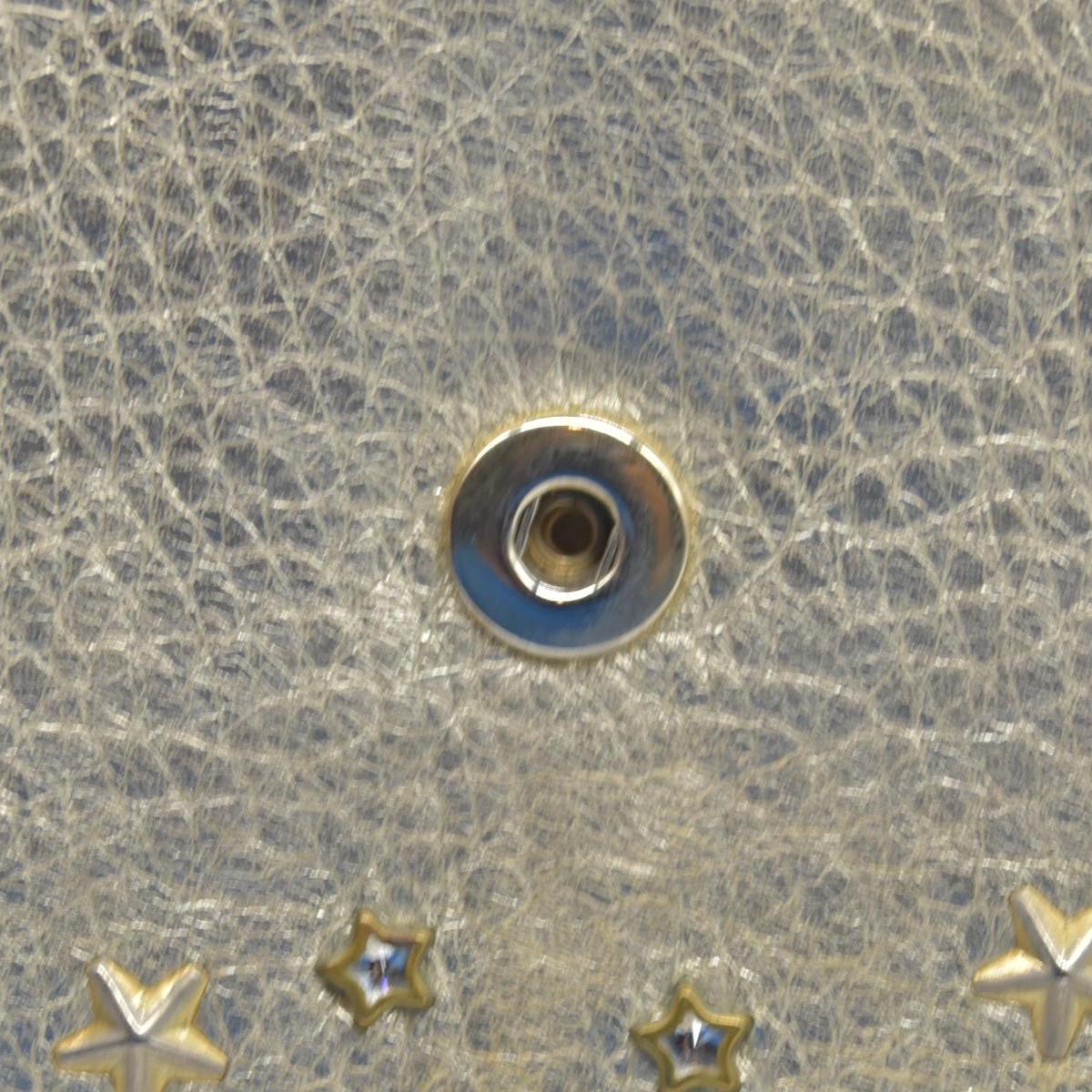 $795 Jimmy Choo Metallic Star Studded Wallet on Chain