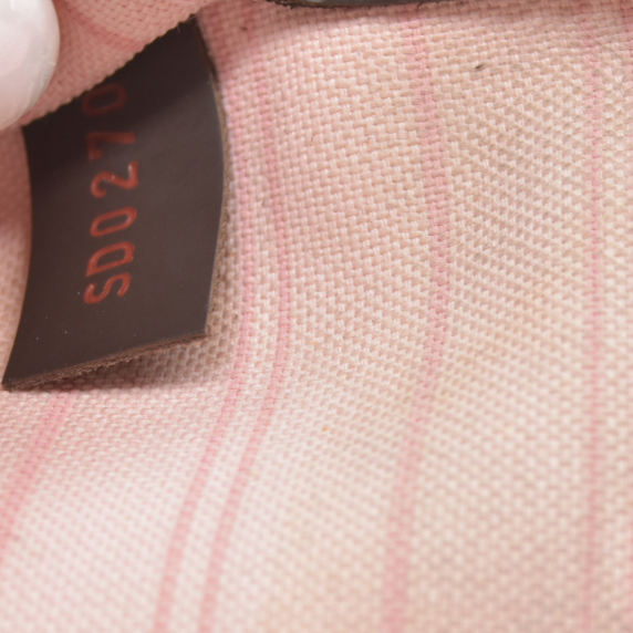 $2170 Louis Vuitton  Damier Ebene Neo Neverfull MM Rose Ballerine 2020 SD0270