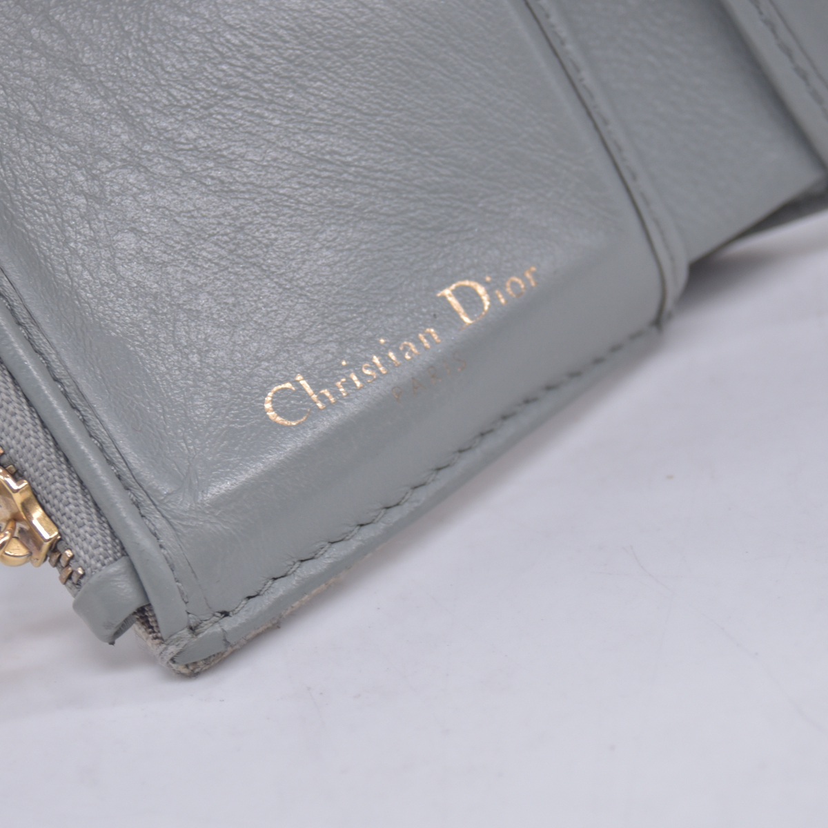 $690 Christian Dior Saddle Oblique Trotter Canvas Trifold Wallet 10021021