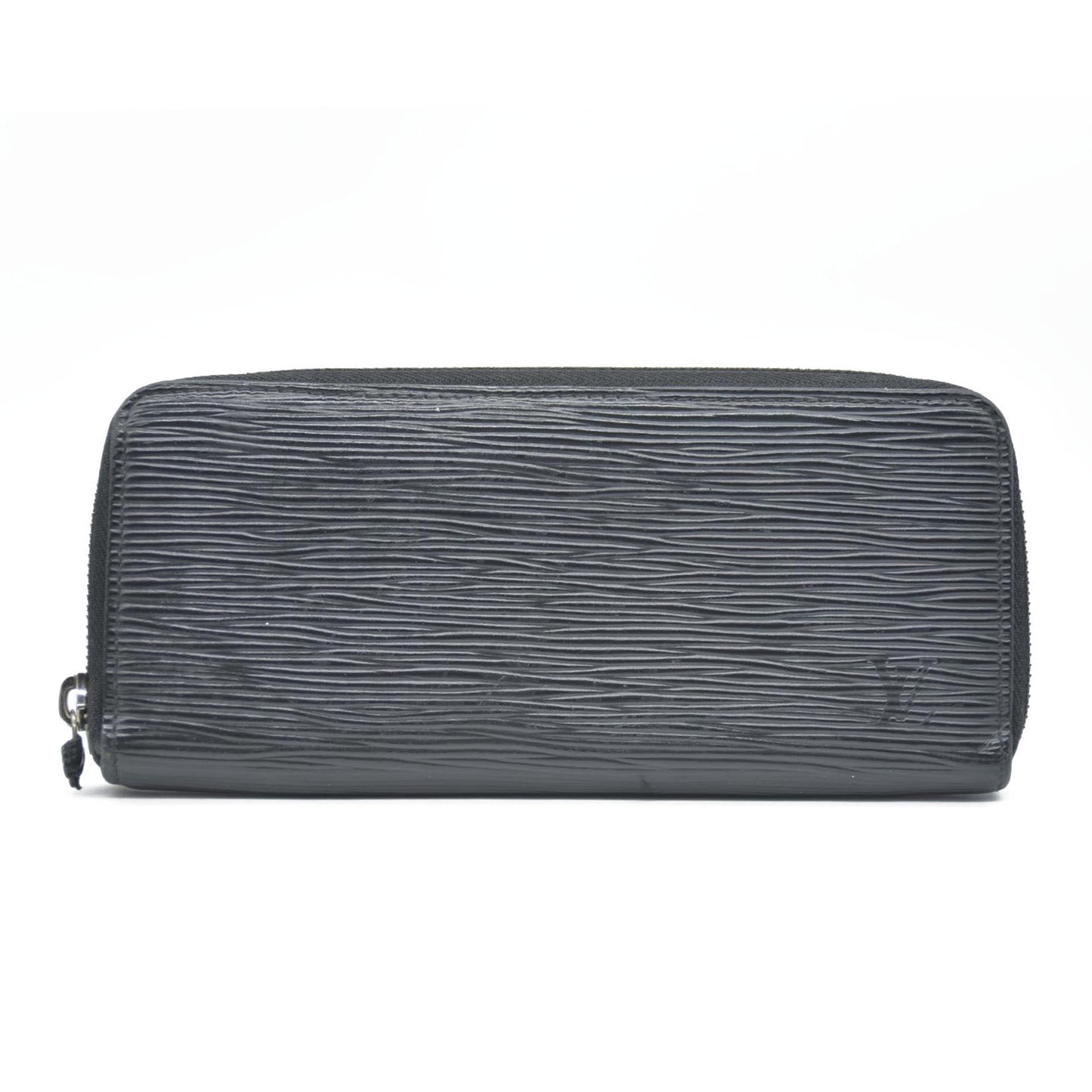 Louis Vuitton Epi Portefeiulle Clemence Zip Around Long Wallet Black UB2280