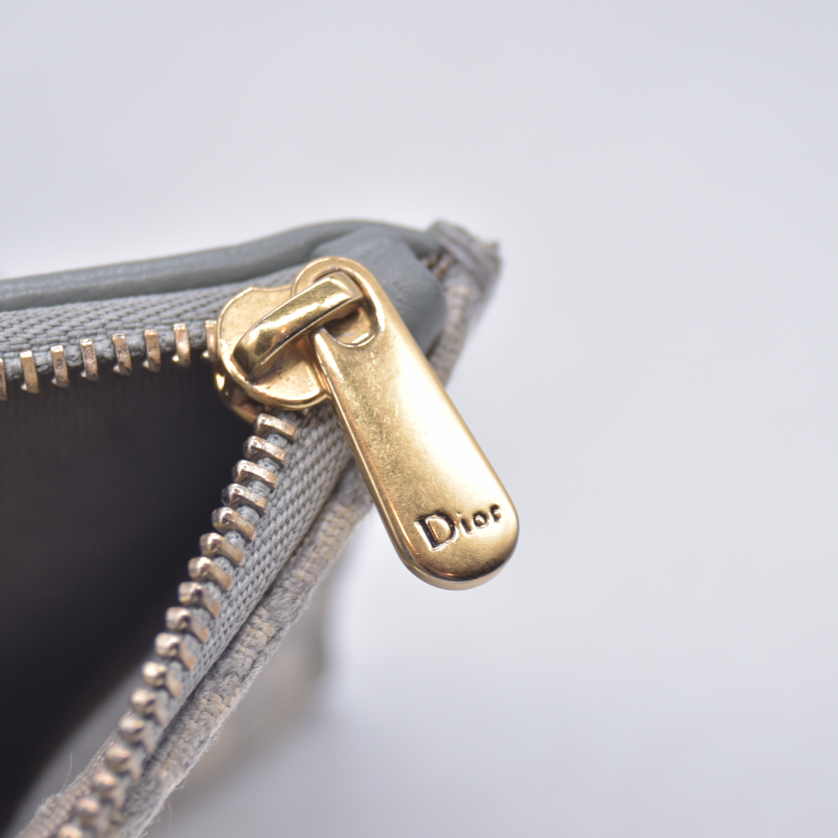 $690 Christian Dior Saddle Oblique Trotter Canvas Trifold Wallet 10021021