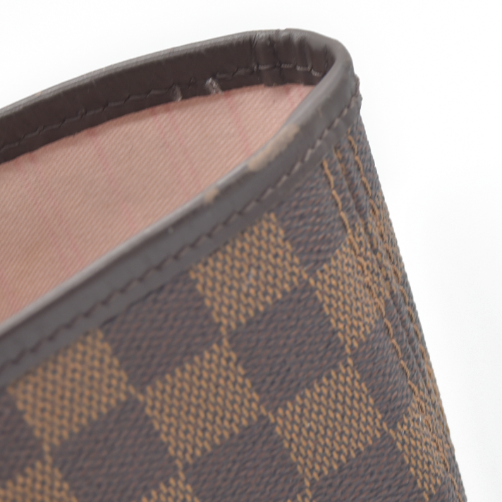 $2170 Louis Vuitton  Damier Ebene Neo Neverfull MM Rose Ballerine 2020 SD0270