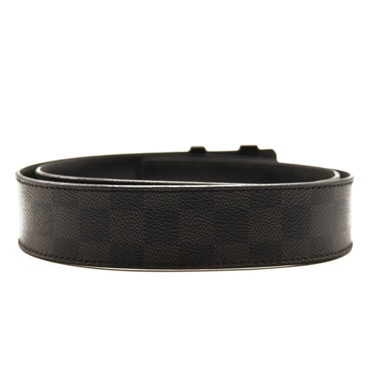 LOUIS VUITTON Damier Graphite 40mm LV Initiales Belt 90 36