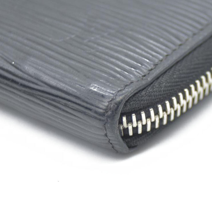 Louis Vuitton Epi Portefeiulle Clemence Zip Around Long Wallet Black UB2280