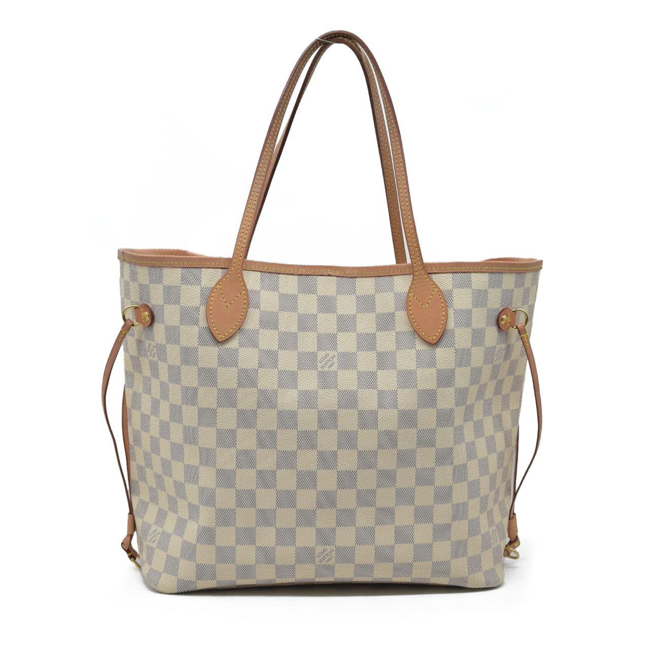 $2170 Louis Vuitton Damier Azur Neverfull SD2199 Rose Ballerine 2019