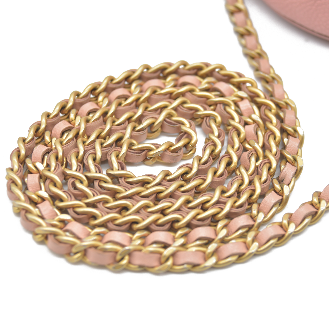 $2150 Chanel Caviar Quilted Round Filigree Crossbody Pink 2019