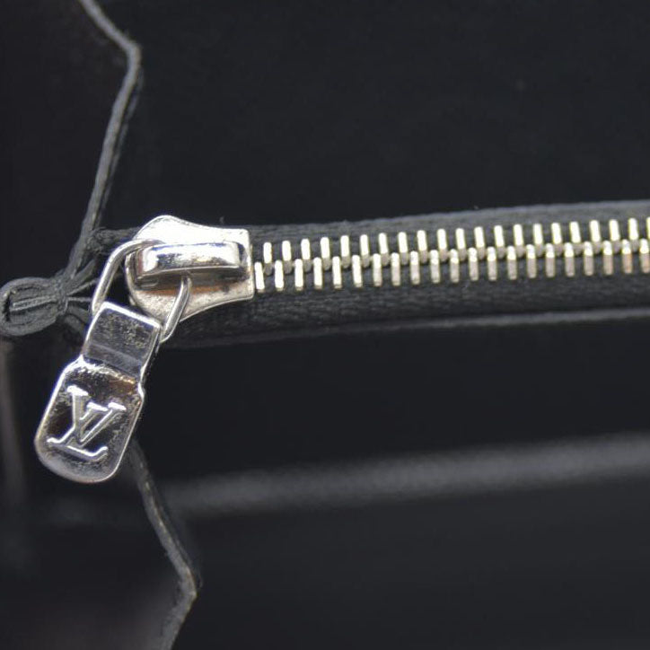Louis Vuitton Epi Portefeiulle Clemence Zip Around Long Wallet Black UB2280