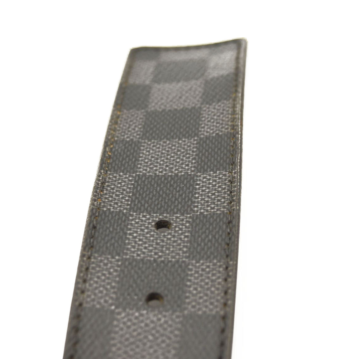 LOUIS VUITTON Damier Graphite 40mm LV Initiales Belt 90 36