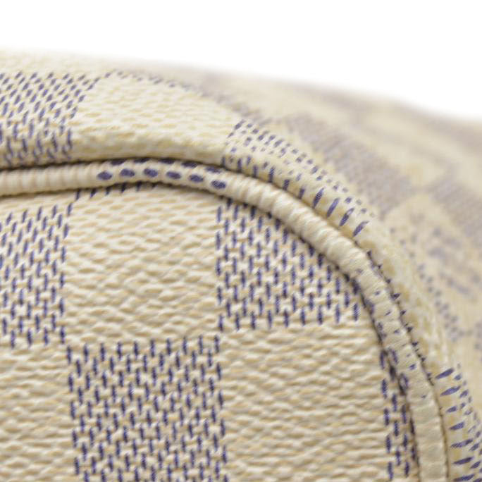 $2170 Louis Vuitton Damier Azur Neverfull SD2199 Rose Ballerine 2019