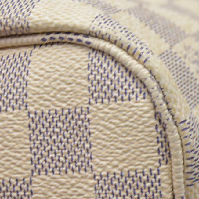 $2170 Louis Vuitton Damier Azur Neverfull SD2199 Rose Ballerine 2019